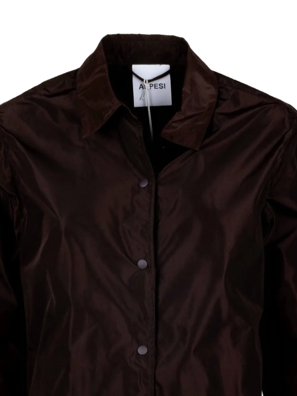 ASPESI Blouse met drukknopen Bruin