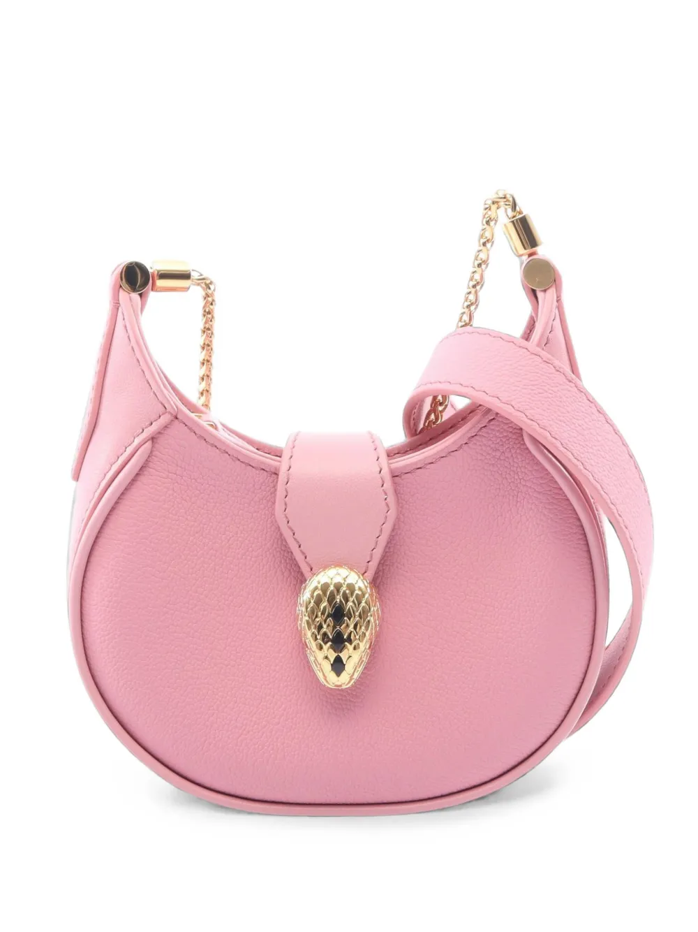 Bvlgari Pre-Owned 2010s micro Serpenti Ellipse shoulder bag - Rosa