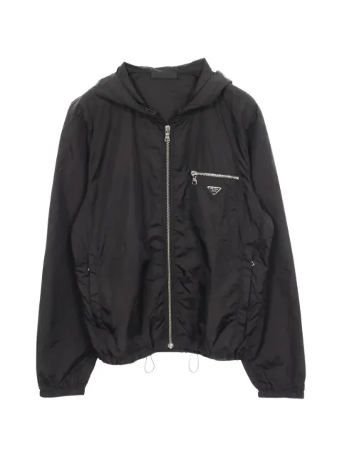 Prada Pre-Owned 2000s Re-Nylon Triangle Logo hooded jacket