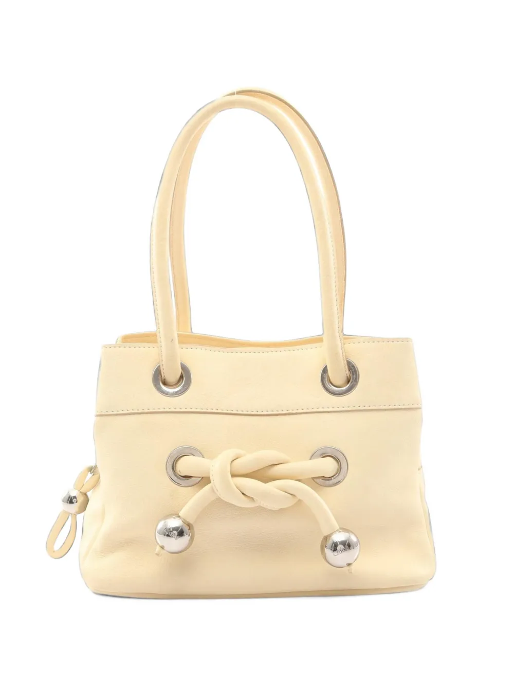 Chloé Pre-Owned 2000s knot-detail shoulder bag - Nude