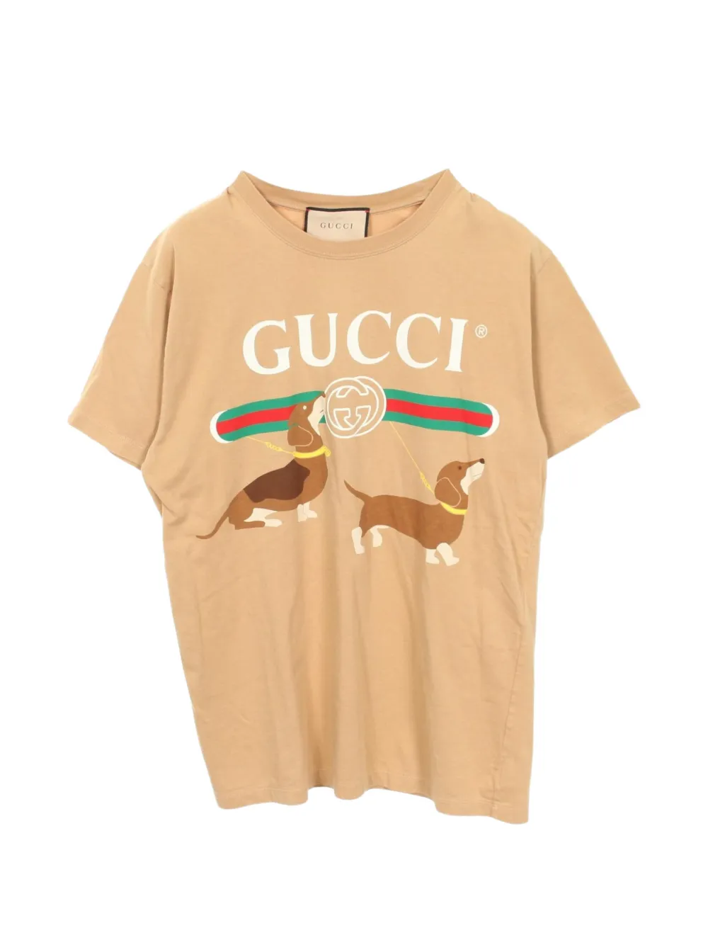 Gucci Pre-Owned 2000s Interlocking G Dachshund T-shirt - Toni neutri