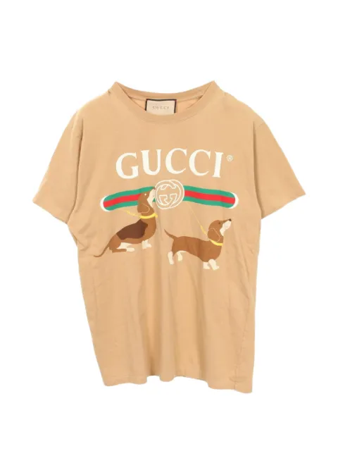 Gucci Pre-Owned 2000s Interlocking G Dachshund T-shirt