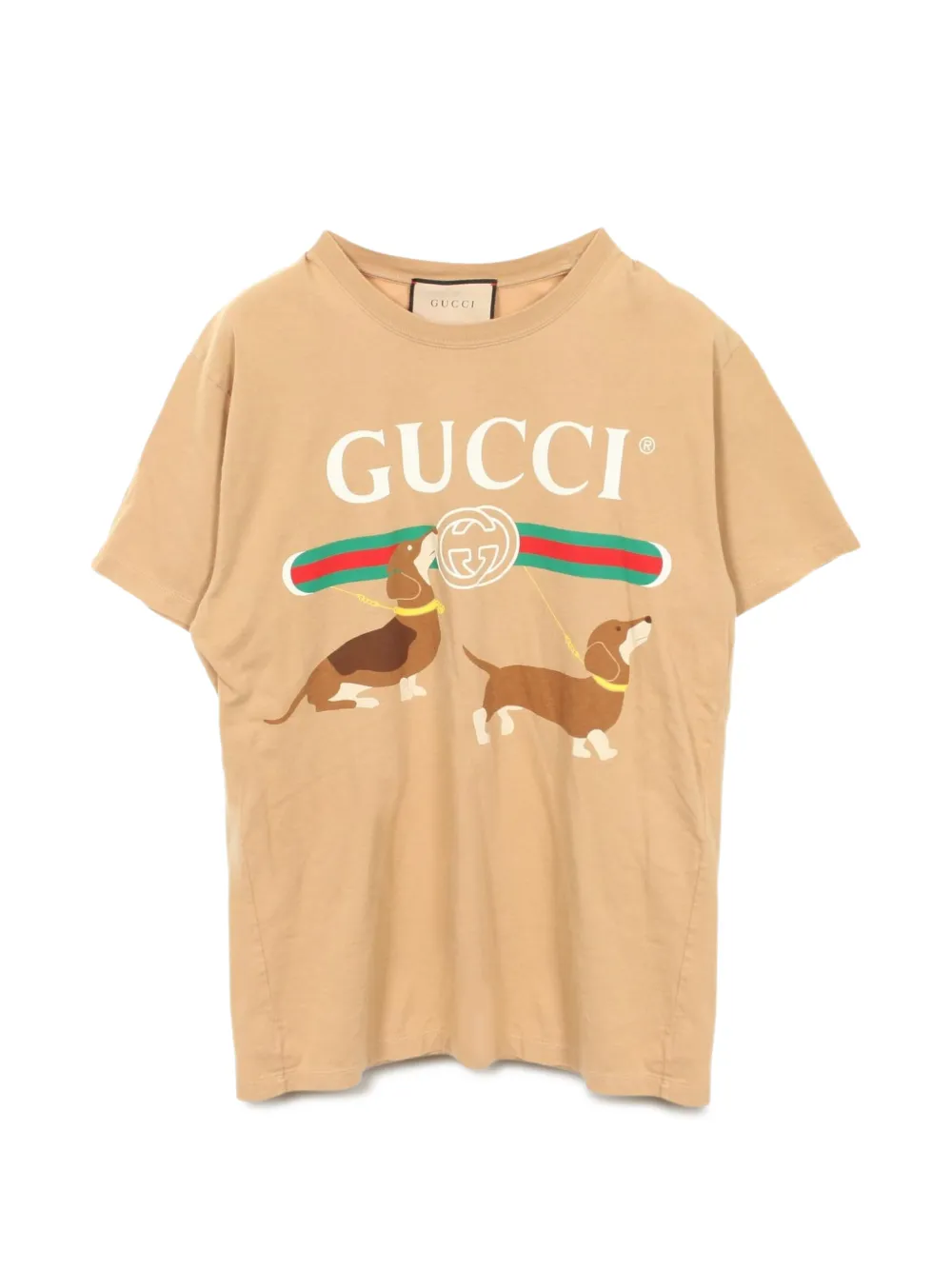 Gucci Pre-Owned t-shirt Interlocking G Dachshund (années 2000) - Tons neutres