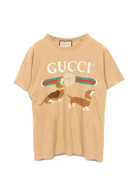 Gucci Pre-Owned 2000s Interlocking G Dachshund T-shirt
