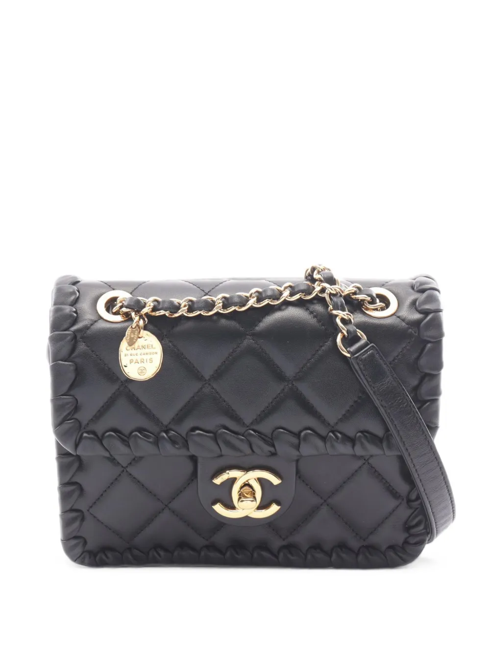 CHANEL Pre-Owned Borsa a spalla matelassé CC mini - Nero