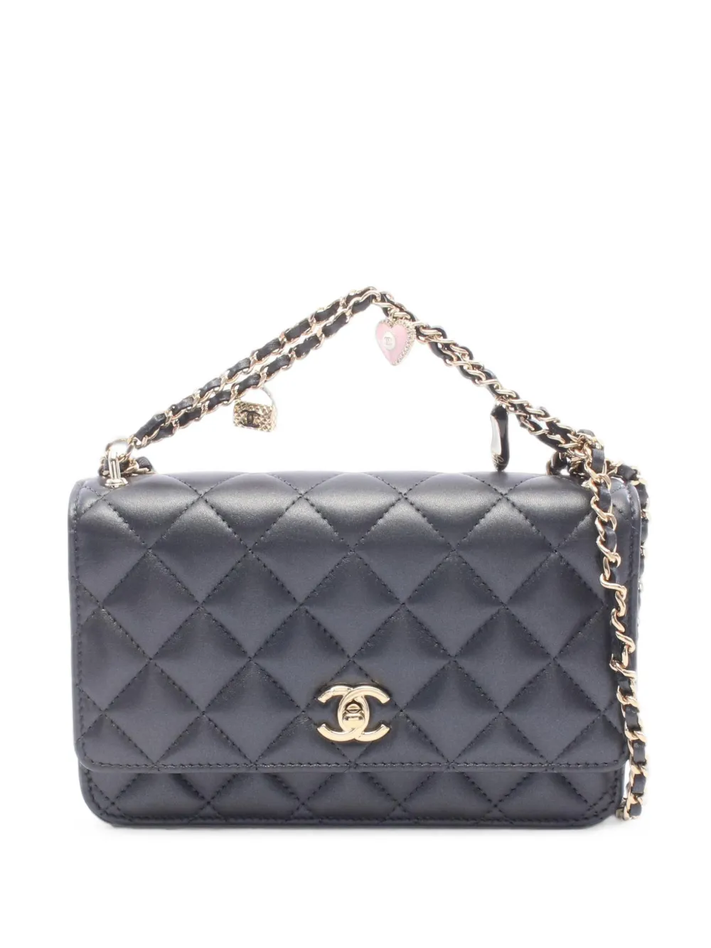 CHANEL Pre-Owned Matelassé leather chain shoulder bag - Nero