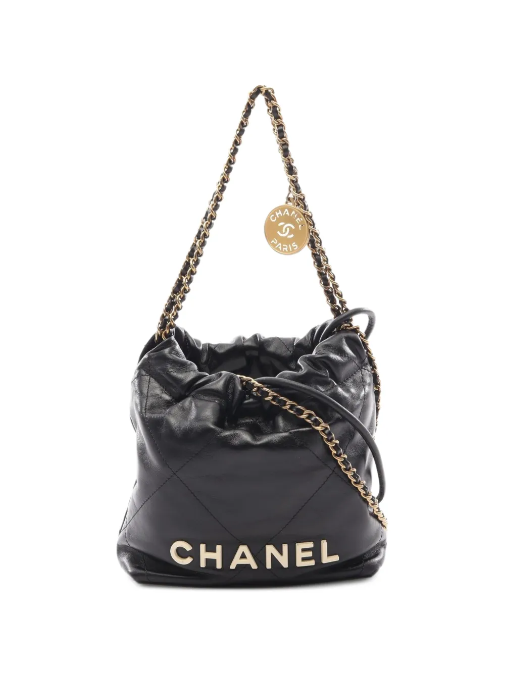 CHANEL Pre-Owned 2021 mini Chanel Schultertasche 22cm - Schwarz