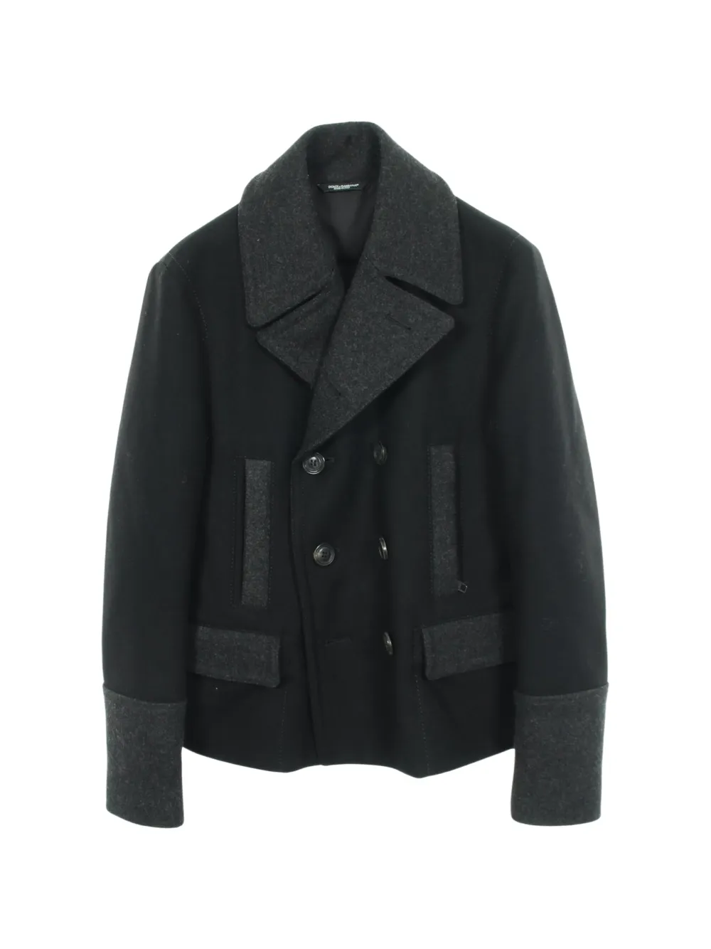 Dolce & Gabbana Pre-Owned 2010s color-block pea coat - Schwarz