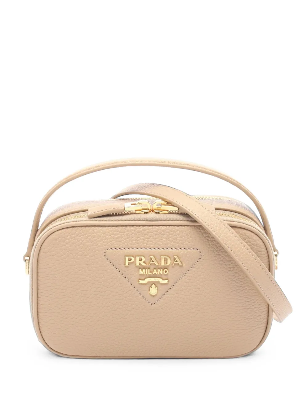 Prada Pre-Owned Borsa a spalla Orb in pelle con placca logo anni 2020 - Toni neutri
