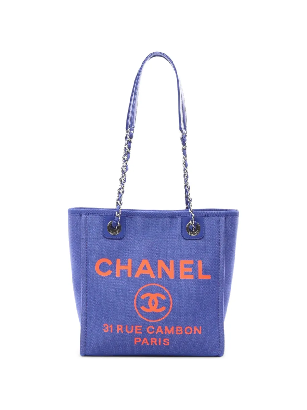 CHANEL Pre-Owned Borsa tote PM Deauville 2021-2022 - Blu