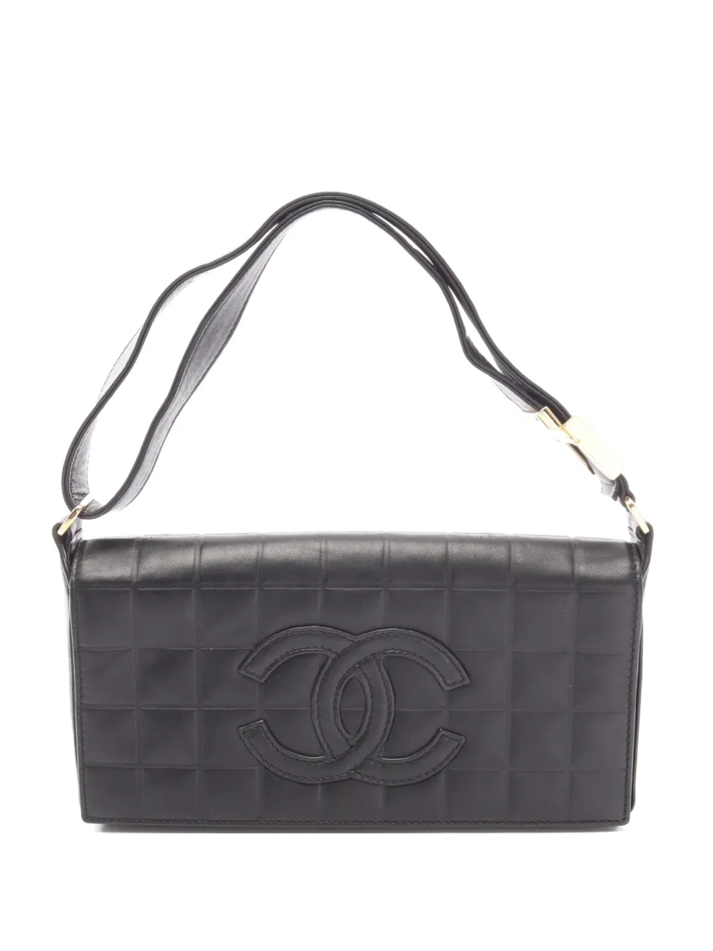 CHANEL Pre-Owned Borsa a spalla Chocolate Bar Coco Mark 2000-2002 - Nero