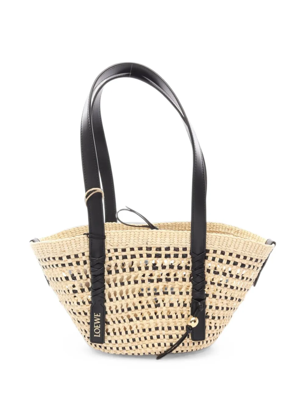 Loewe Pre-Owned 2020s Paula's Ibiza braided basket tote bag - Nude