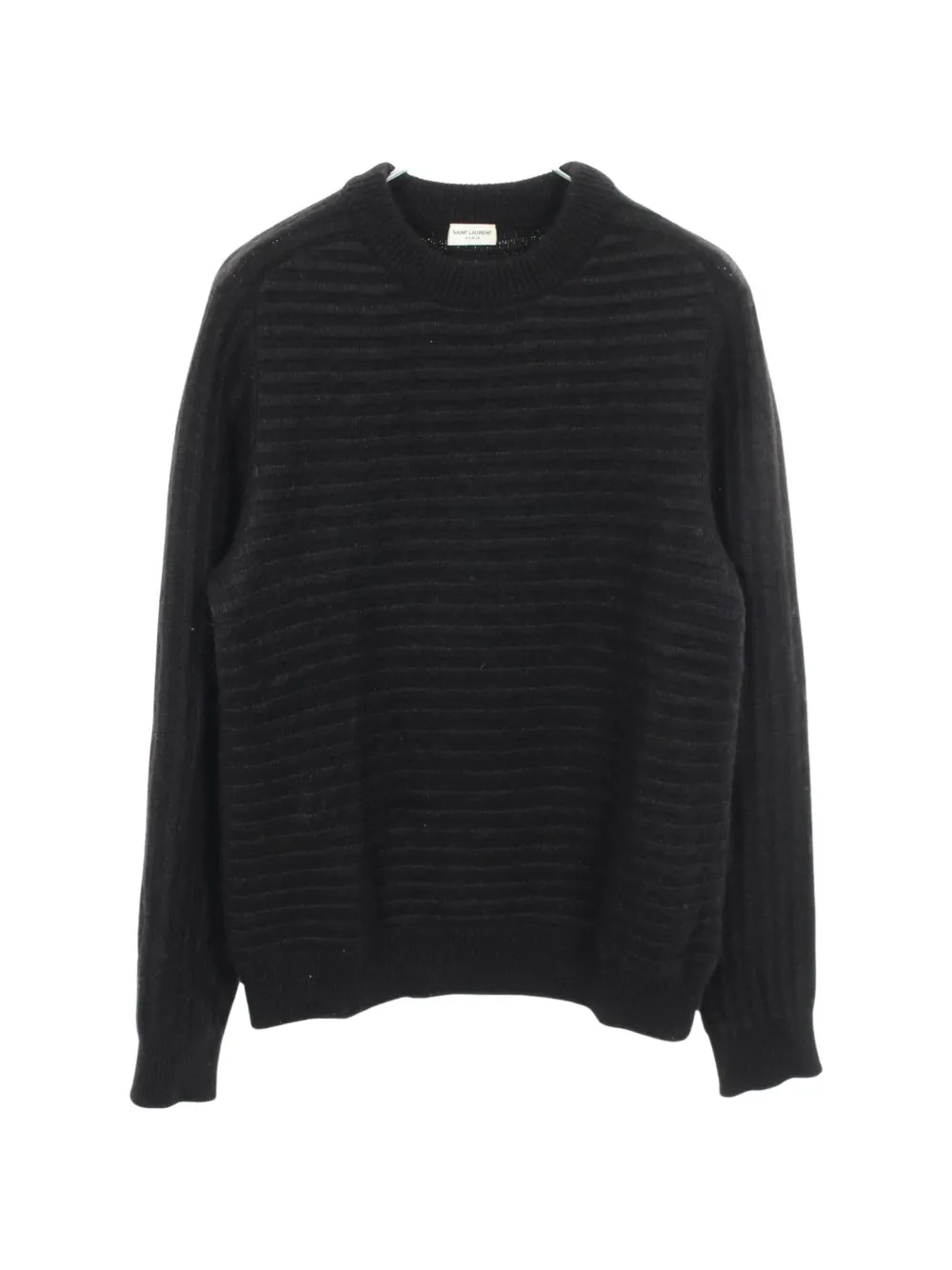 Saint Laurent Pre-Owned pull rayé en maille (années 2000) - Noir Saint Laurent Pre-Owned pull rayé en maille (années 2000) - Noir