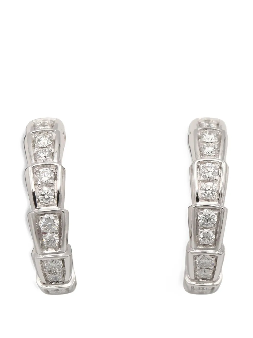 Bvlgari Pre-Owned 2010s Serpenti diamond earrings - Argento