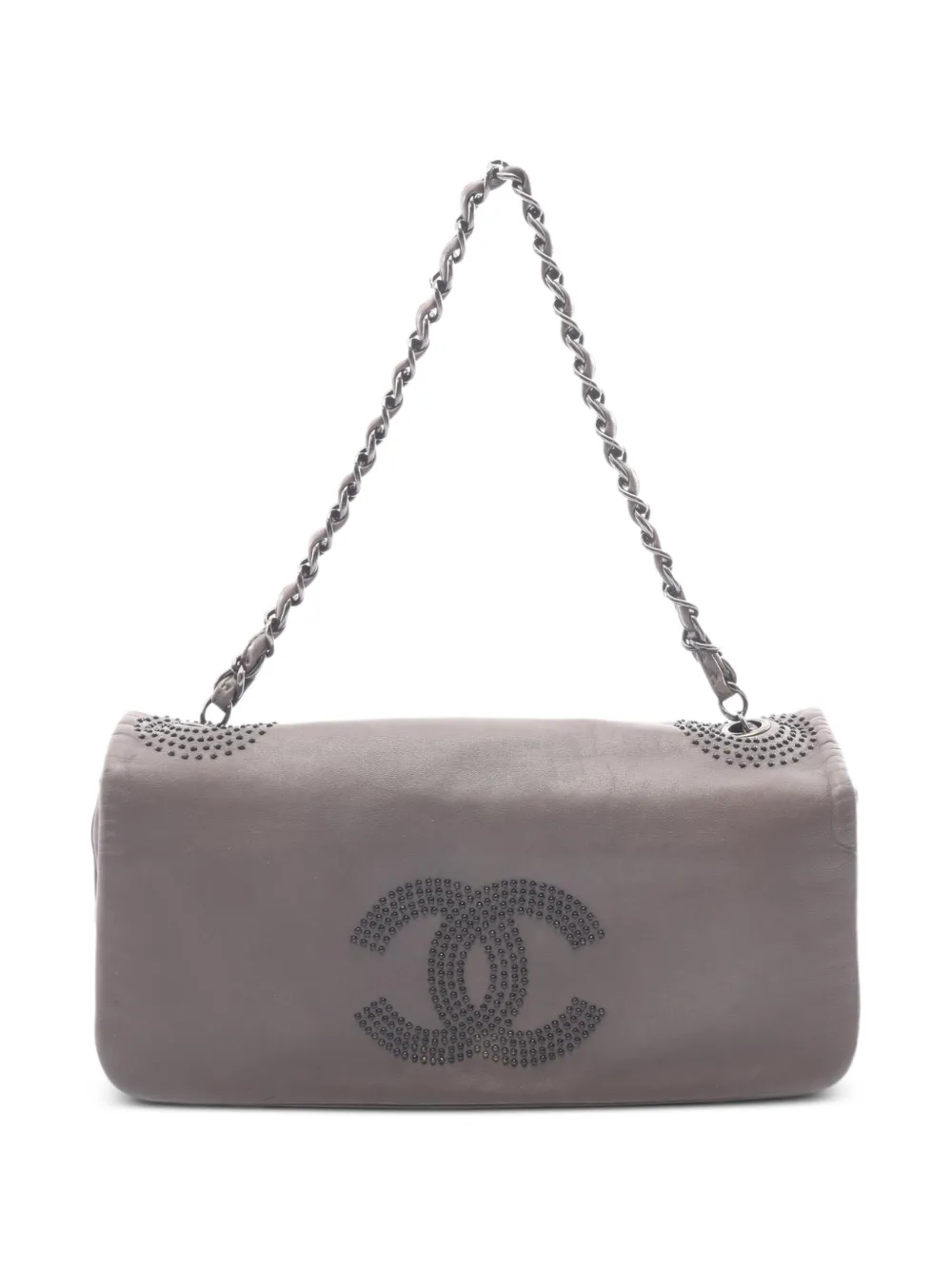 CHANEL Pre-Owned Borsa a spalla Coco Mark con catena 2019 - Grigio