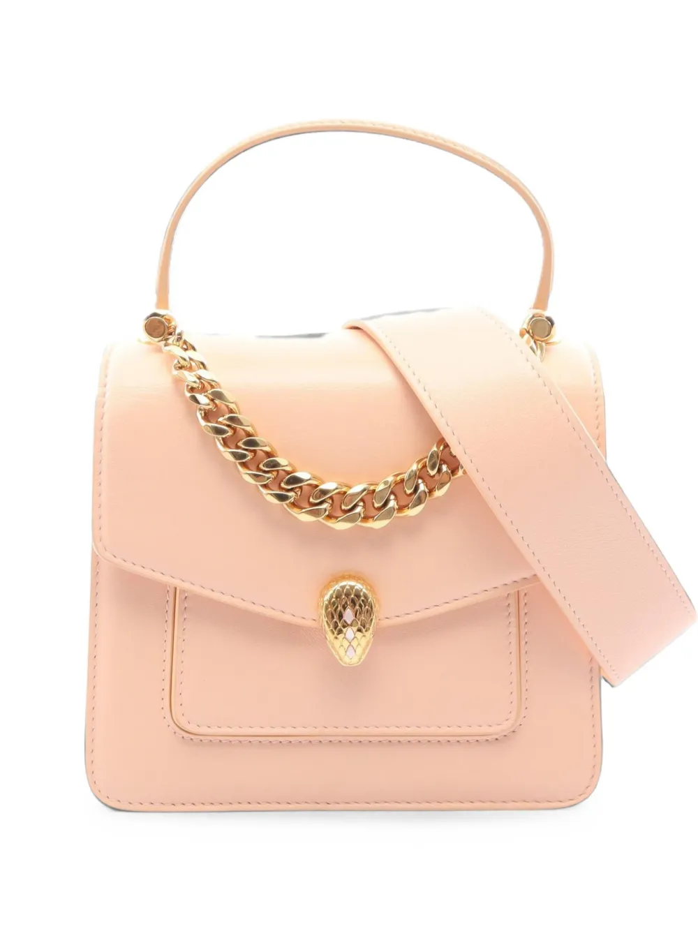 Pre-owned Bvlgari 2010s Serpenti Forever Shoulder Bag In Pink