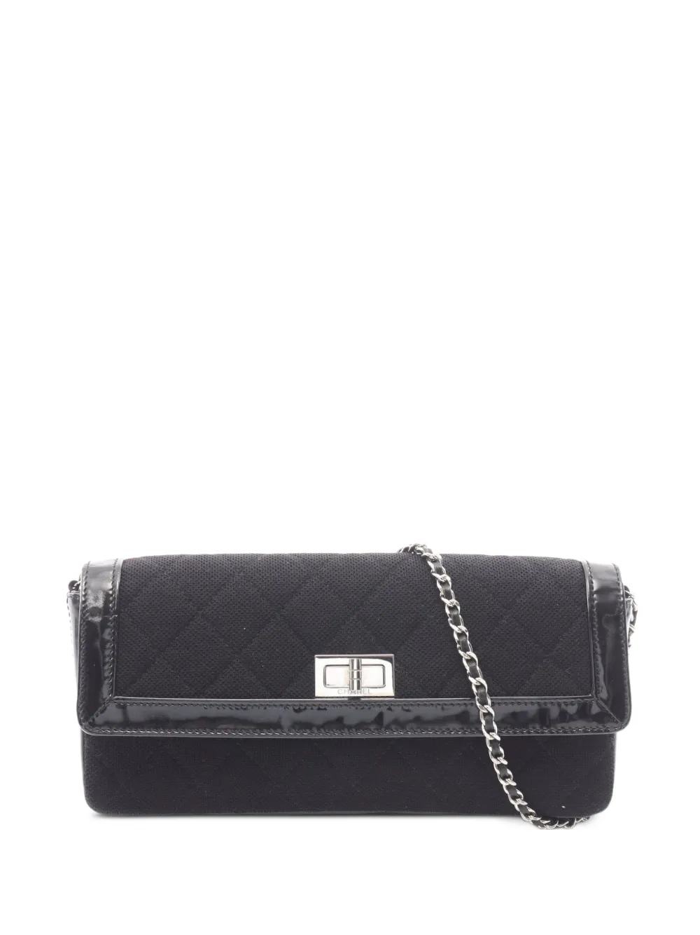 CHANEL Pre-Owned 2000-2002 2.55 matelassé East-West bag - Nero