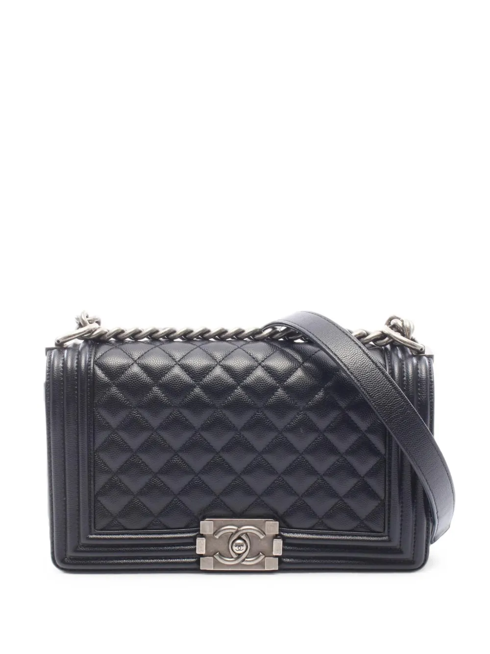 CHANEL Pre-Owned 2019 Boy quilted shoulder bag - Black