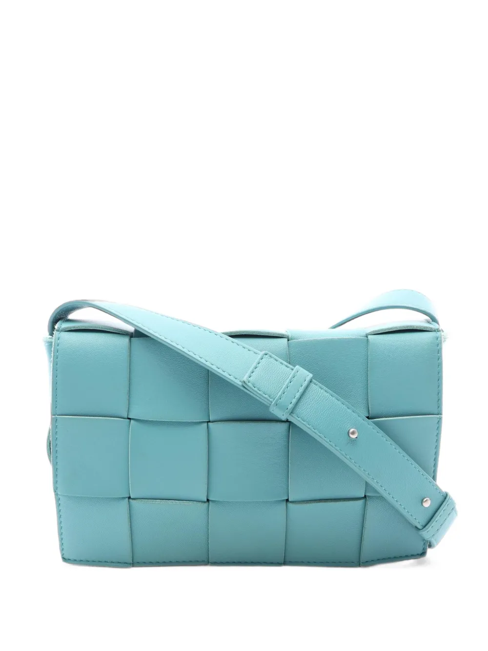 Bottega Veneta Pre-Owned 2000s Maxi Cassette Intrecciato shoulder bag - Blu