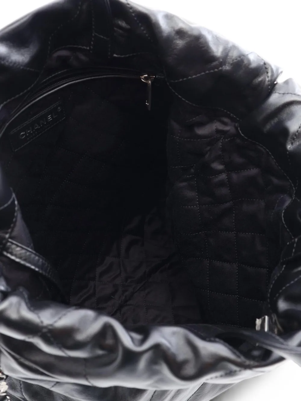 CHANEL Pre-owned 22 Quilted Leather Backpack In Black