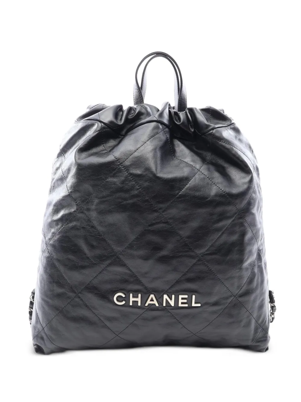CHANEL Pre-Owned Zaino trapuntato in pelle anni 22 - Nero