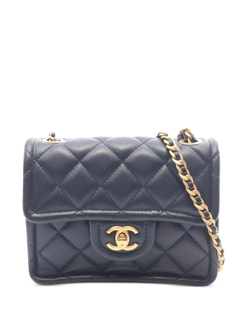 CHANEL Pre-Owned 2021-2022 Matelassé Caviar shoulder bag - Blu