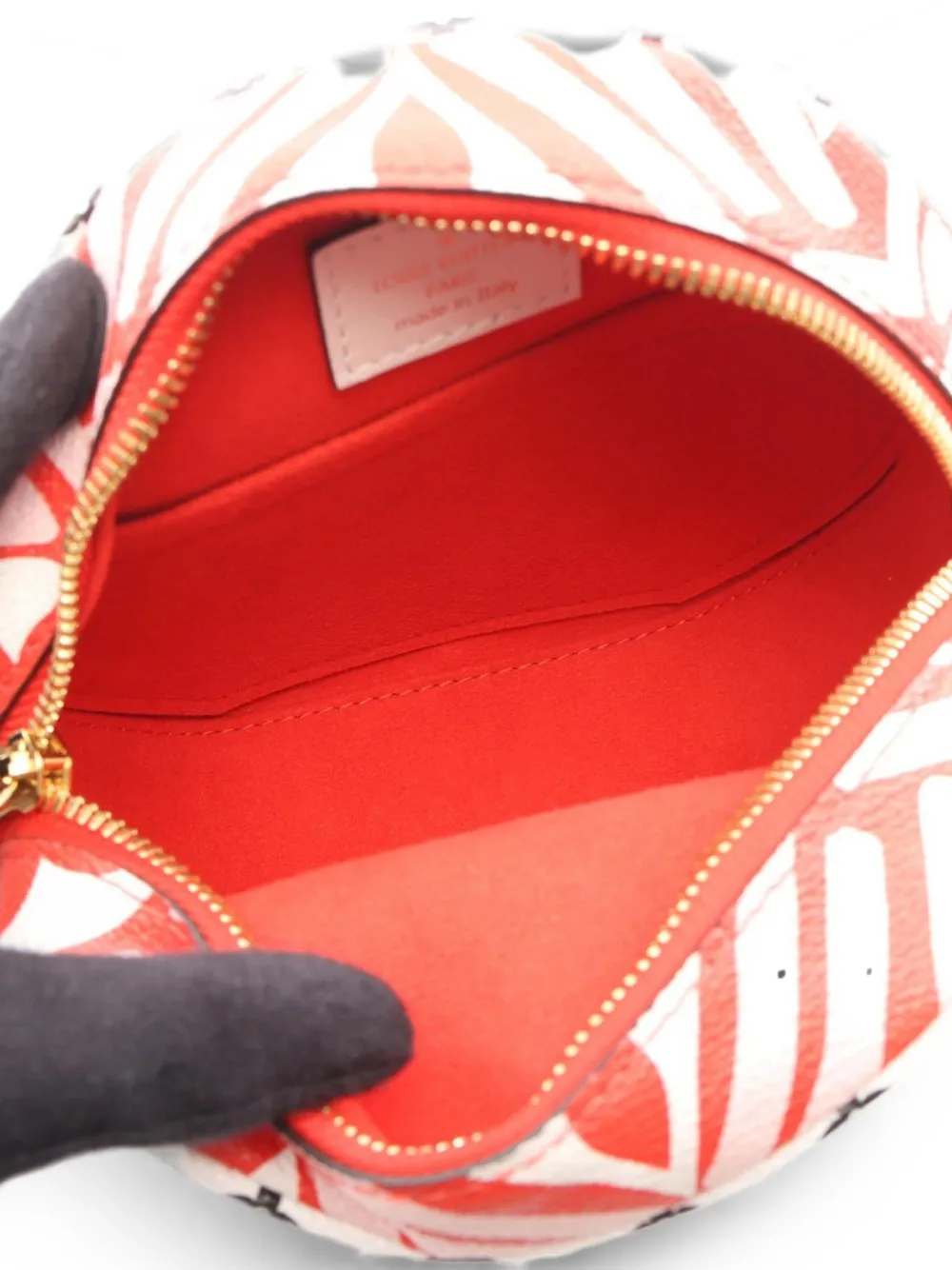 Louis Vuitton Pre-Owned 2020 mini Boite Chapeau Souple LV Craft Monogram Giant tas Rood