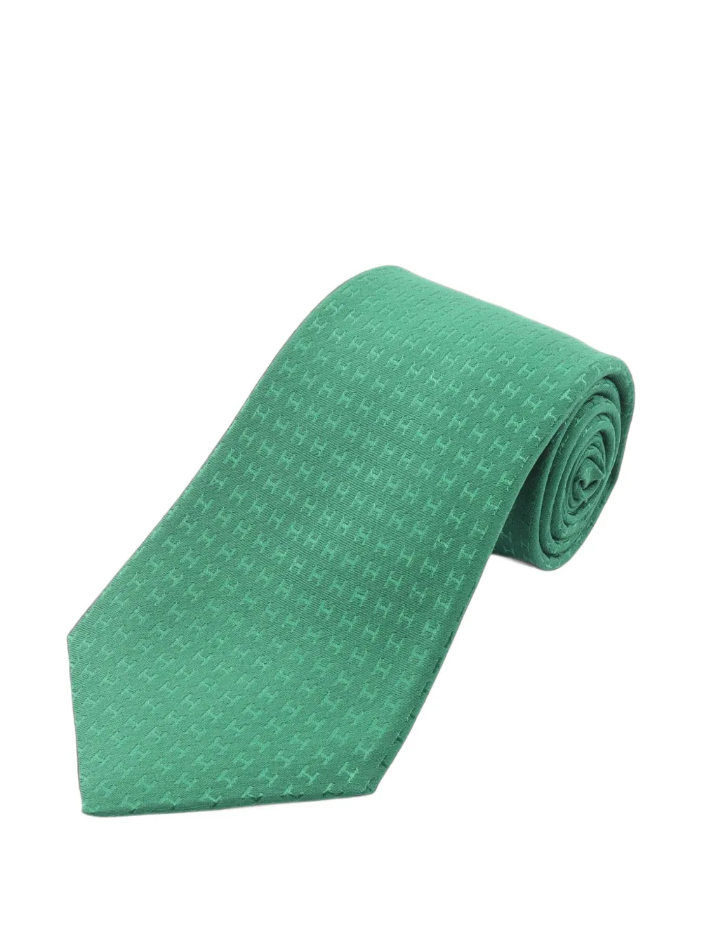 Hermès Pre-Owned 2010s H-logo tie - Verde