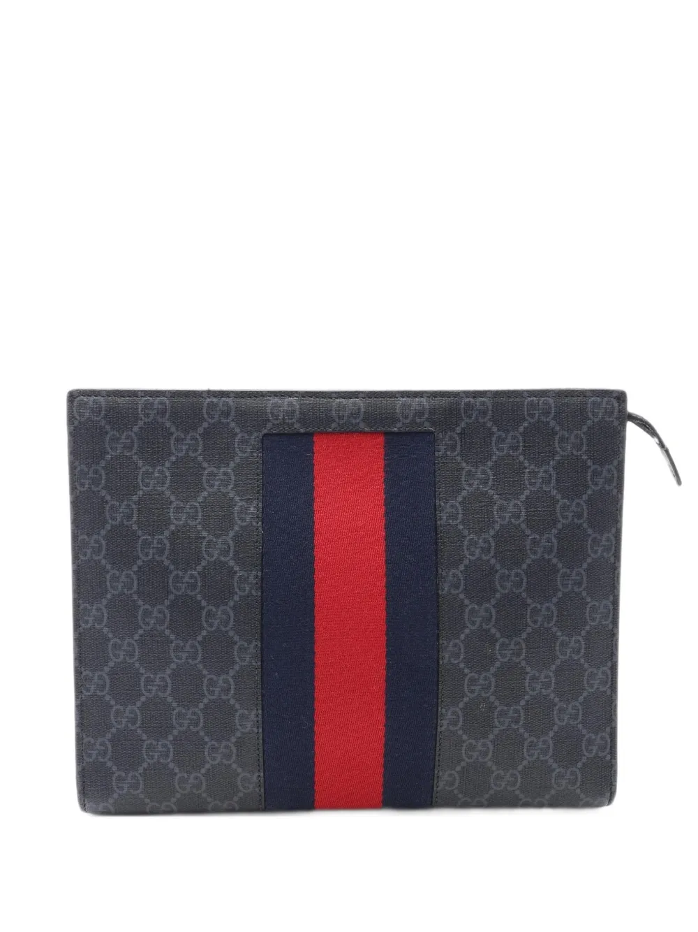 Gucci Pre-Owned 2010s GG Supreme Web clutch bag - Grigio