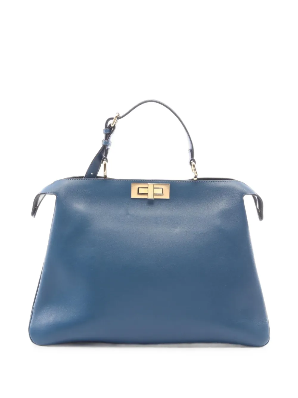 Pre-owned Fendi 2010s Peekaboo Satchel Bag In Blue