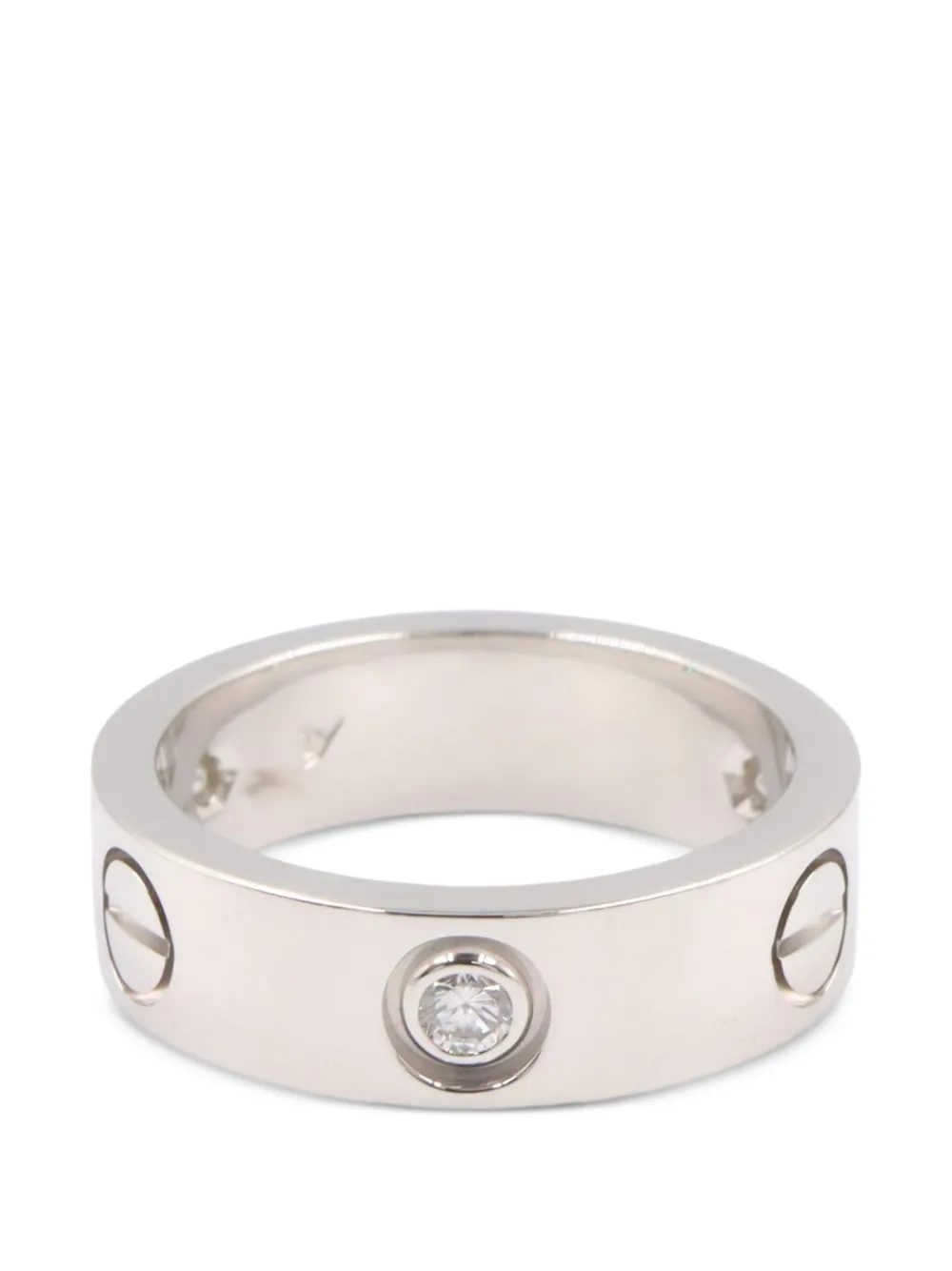 Cartier 2010s Love Ring mit Diamant - Silber