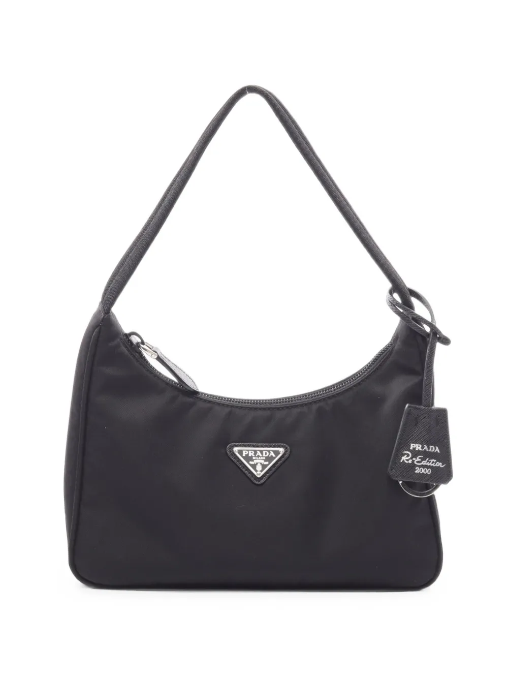 Prada Pre-Owned 2010s mini Re-Edition 2000 logo-plaque handbag - Nero