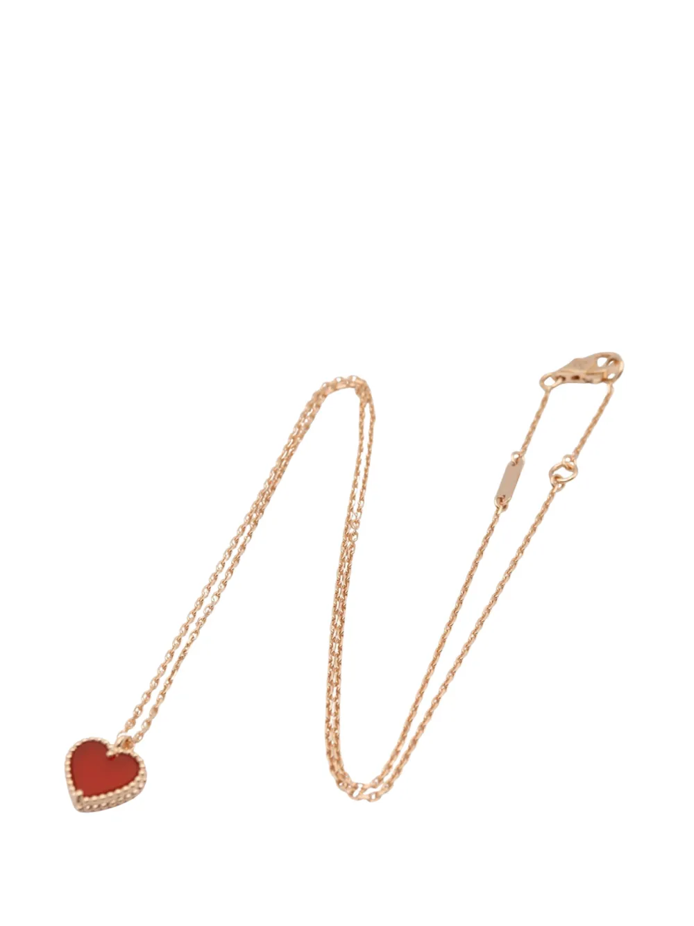 Van Cleef & Arpels Pre-Owned 2010s Sweet Heart carnelian necklace - Rosa