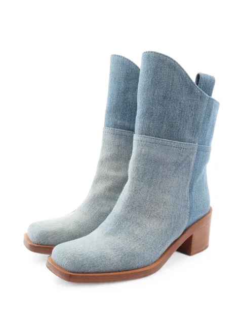 CHANEL Pre-Owned 1986-1988 Coco Mark denim boots