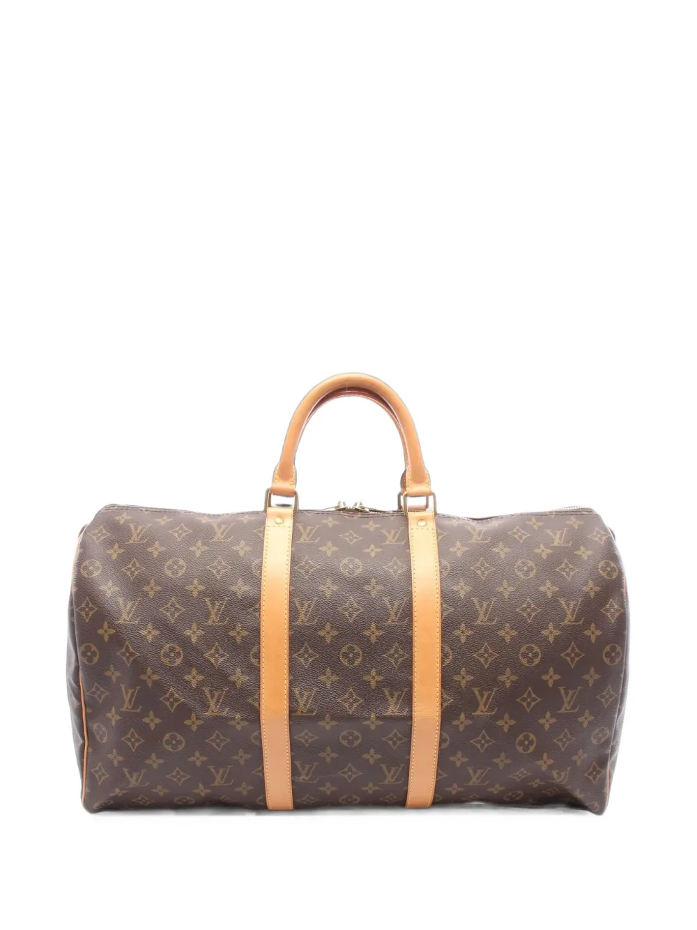 Louis Vuitton Pre-Owned 2001 50 Monogram Keepall luggage bag - Braun