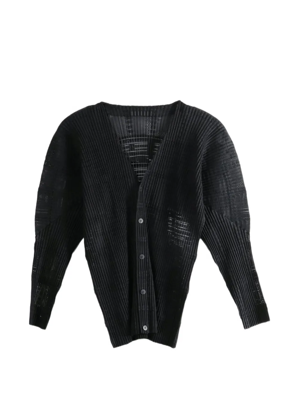 Homme Plissé Issey Miyake pleated semi-sheer shirt - Nero