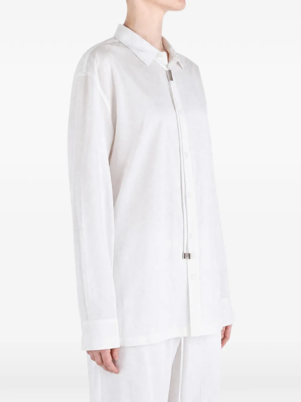 Issey Miyake Monsieur blouse met bolo-strik Wit