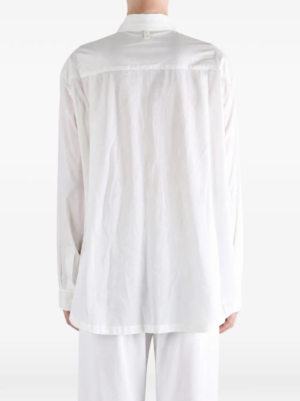 Issey Miyake Monsieur blouse met bolo-strik Wit