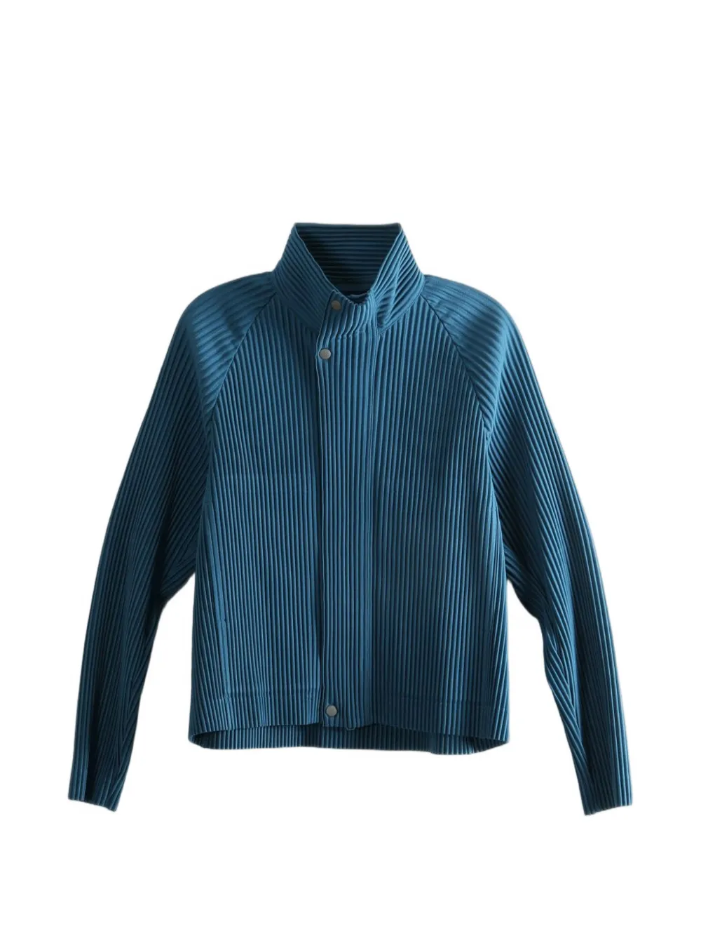 Homme Plissé Issey Miyake pleated raglan-sleeve jacket - Blu