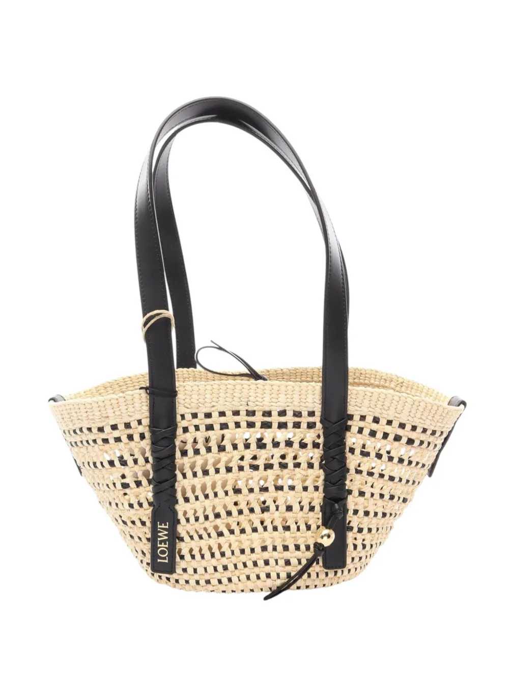 Loewe Pre-Owned 2010-2026 kleiner Paulas Ibiza Tote Bag aus Raffiabast - Nude