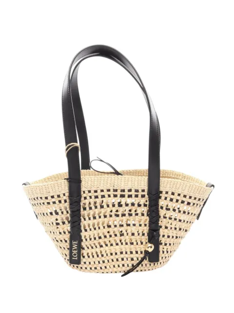 Loewe Pre-Owned 2010-2026 Paulas Ibiza Small Raffia Braided Basket Bag tote bag