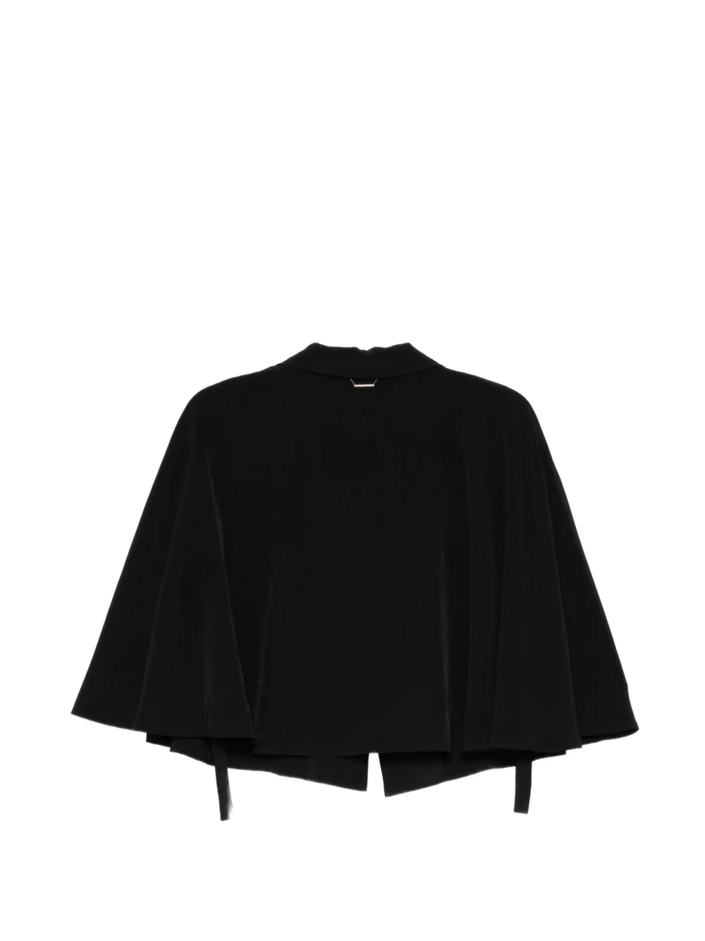Y's Crêpe-de-chine cape Zwart