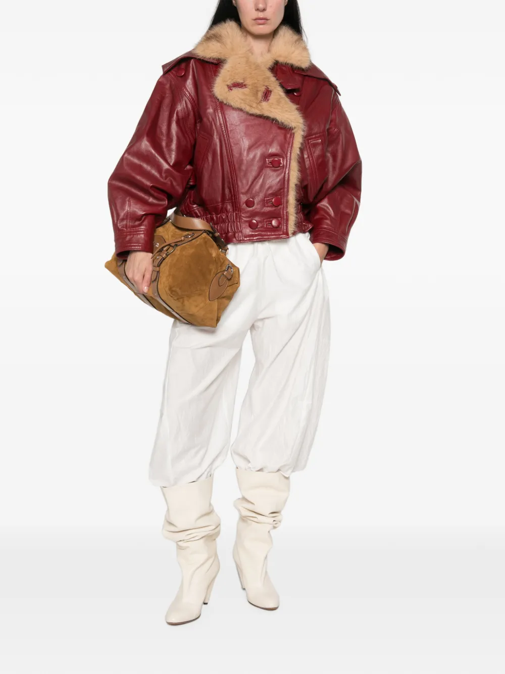 ISABEL MARANT Valina glanzend jack Rood