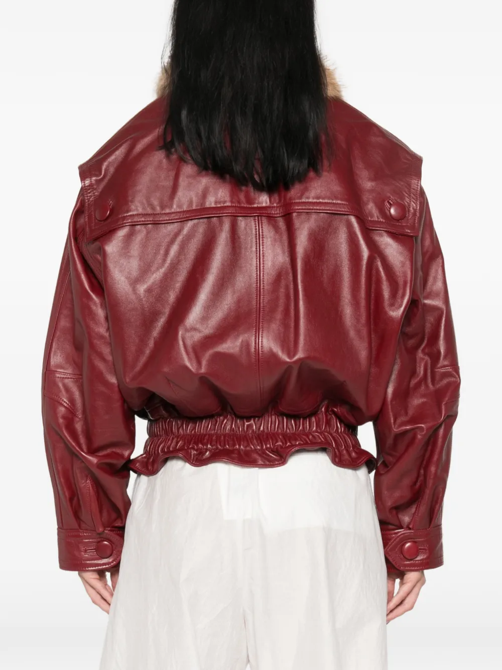 ISABEL MARANT Valina glanzend jack Rood