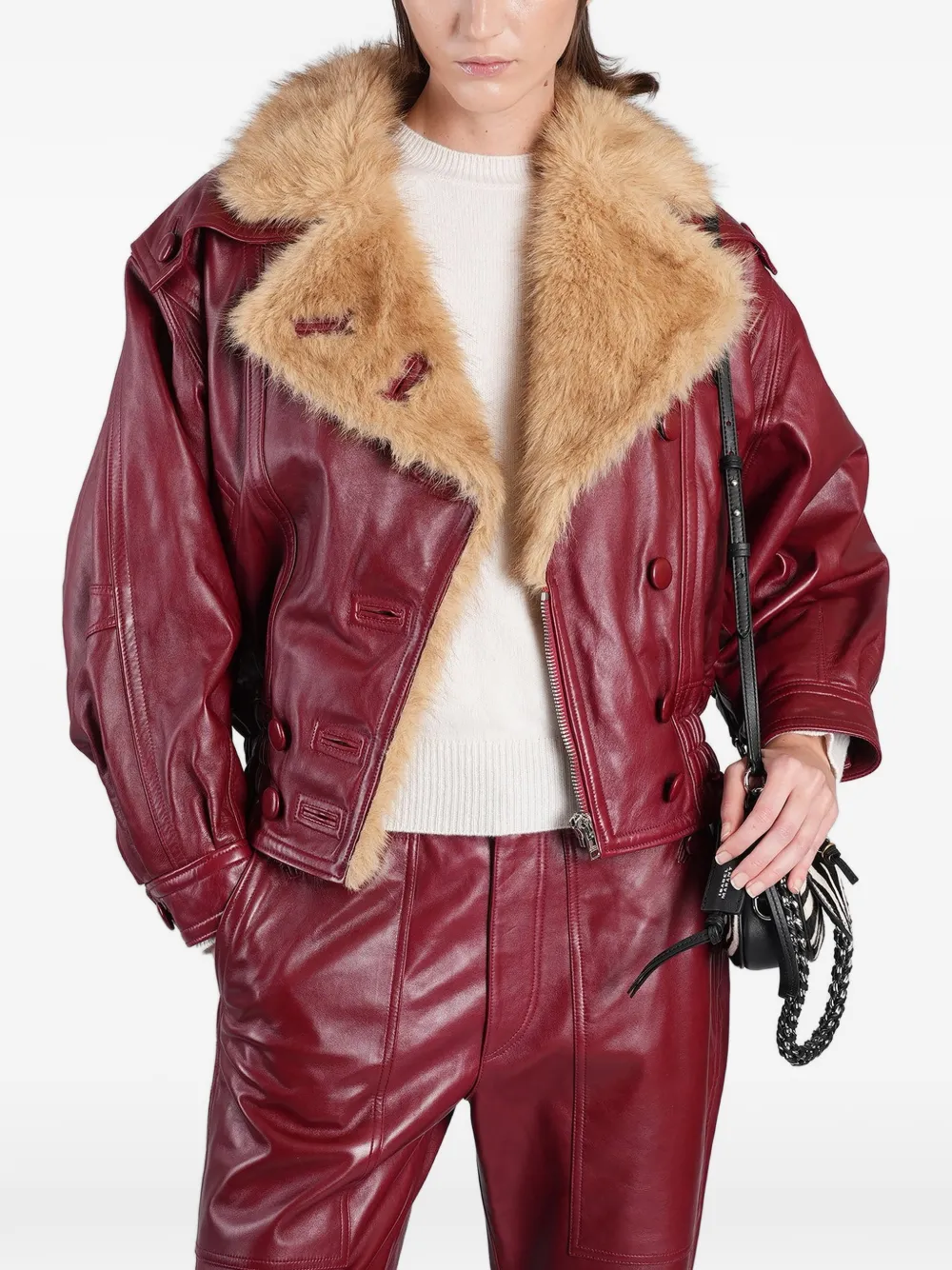 ISABEL MARANT Valina glanzend jack Rood