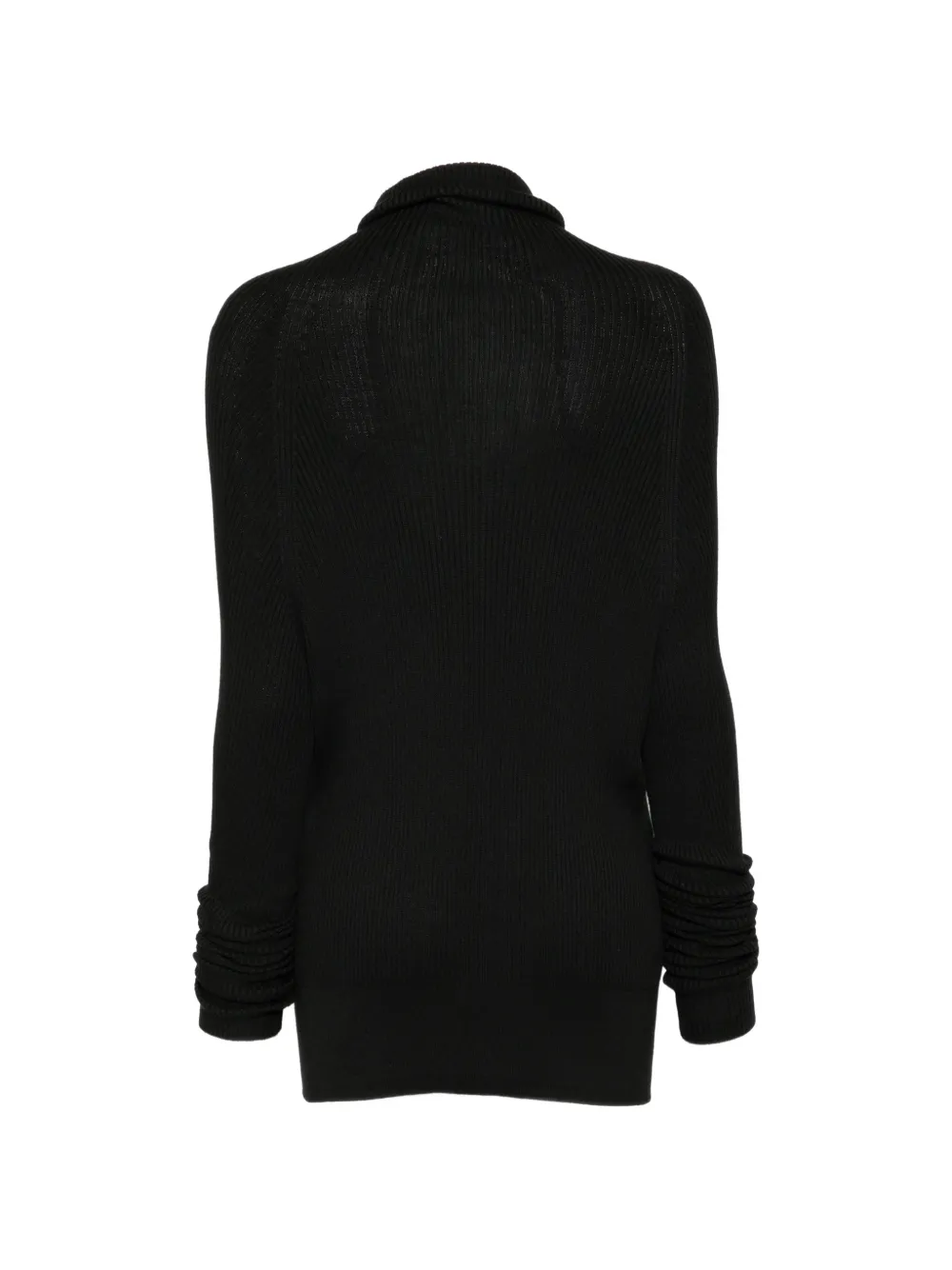 Y's Geribbelde sweater Zwart