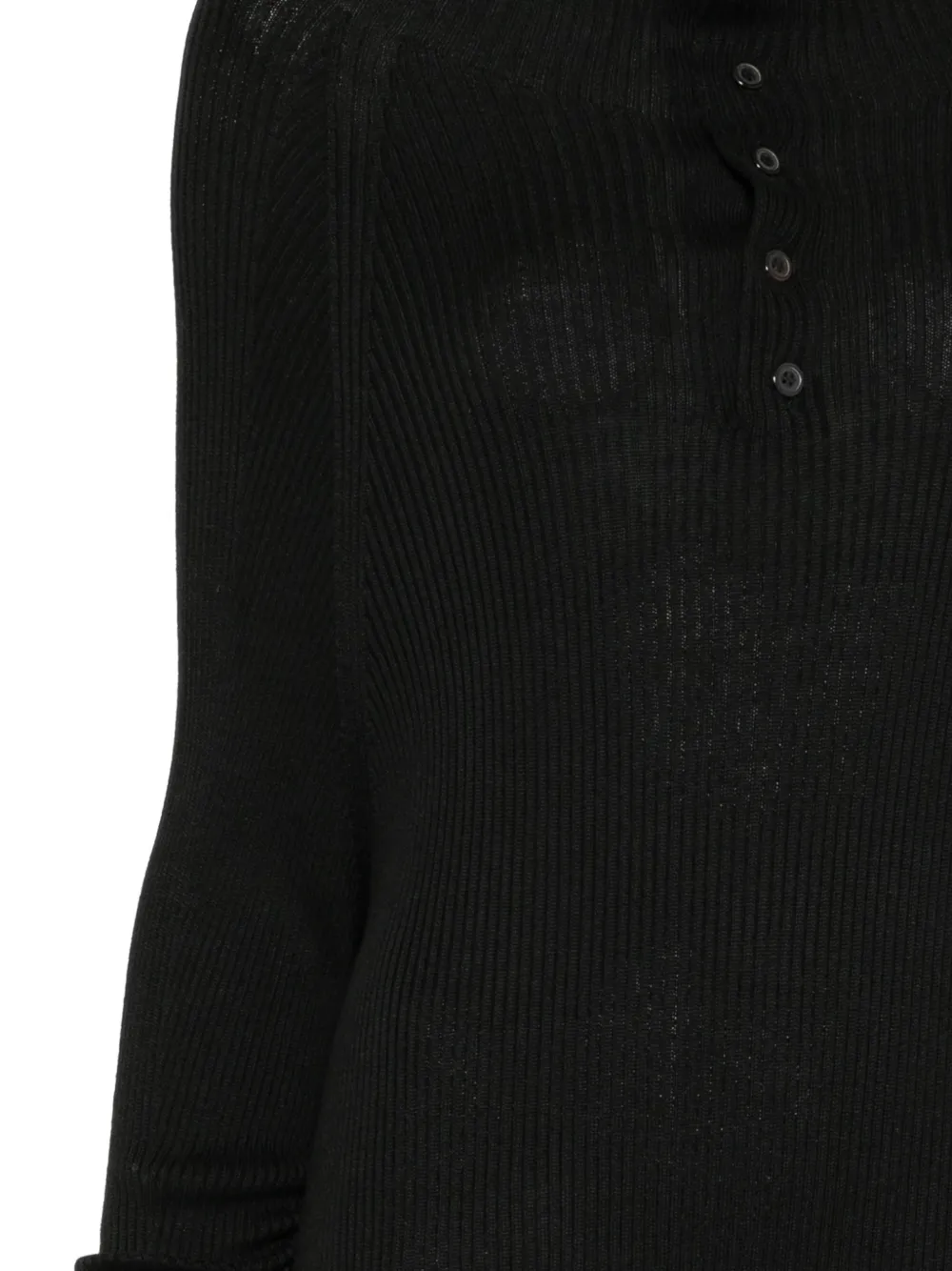 Y's Geribbelde sweater Zwart
