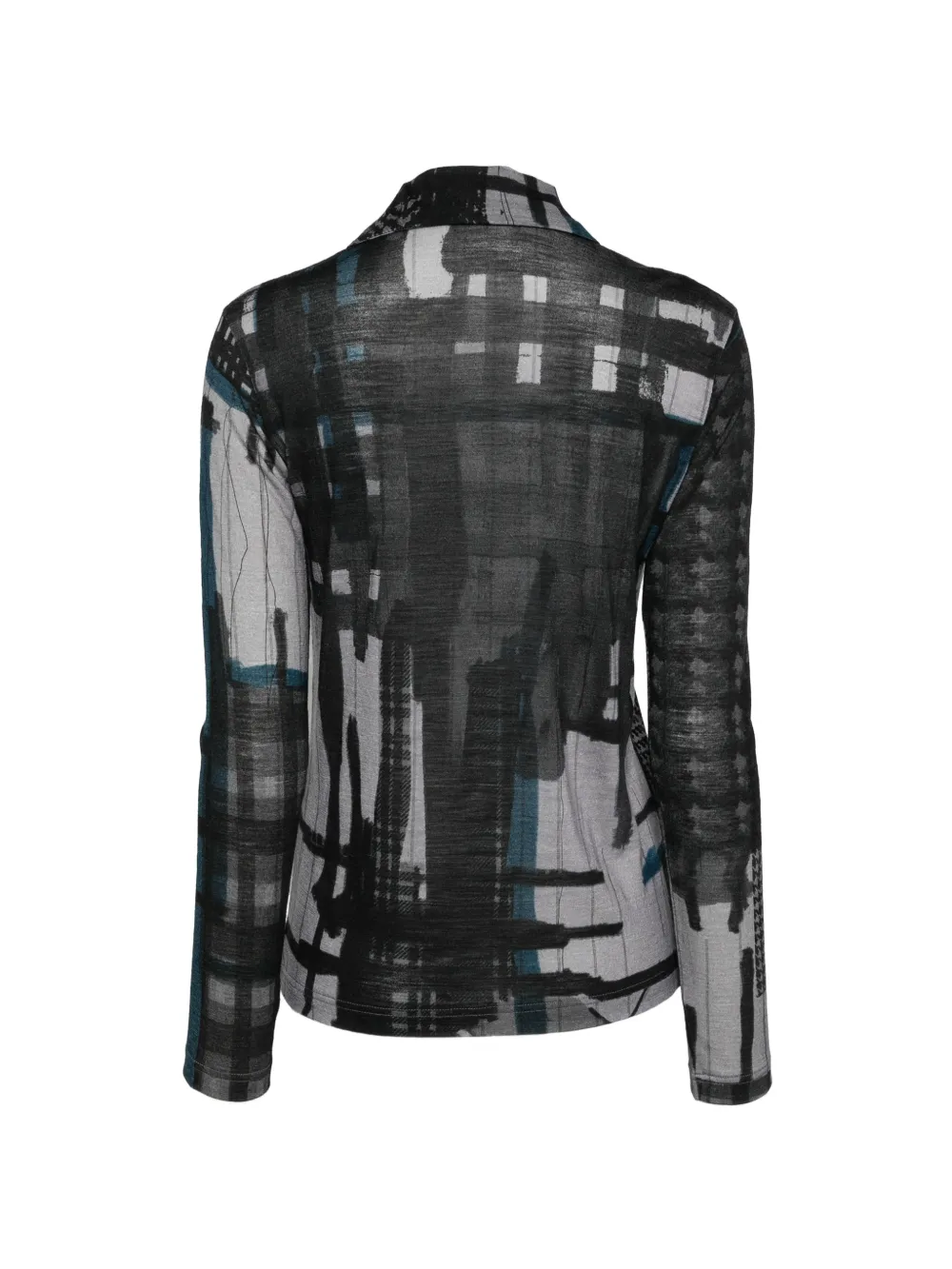 Y's Blouse met print Zwart