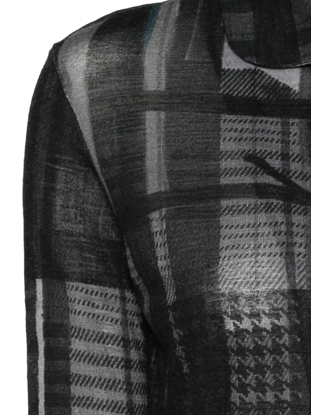 Y's Blouse met print Zwart