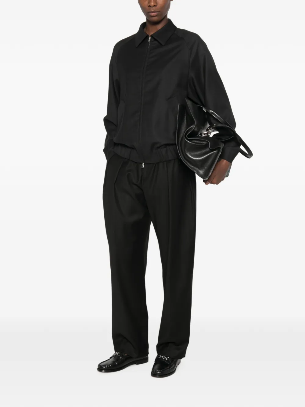 Barena zip-up raglan-sleeve jacket Zwart